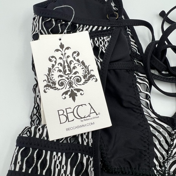 BECCA Black and White One Piece Swimsuit - Picture 6 of 9